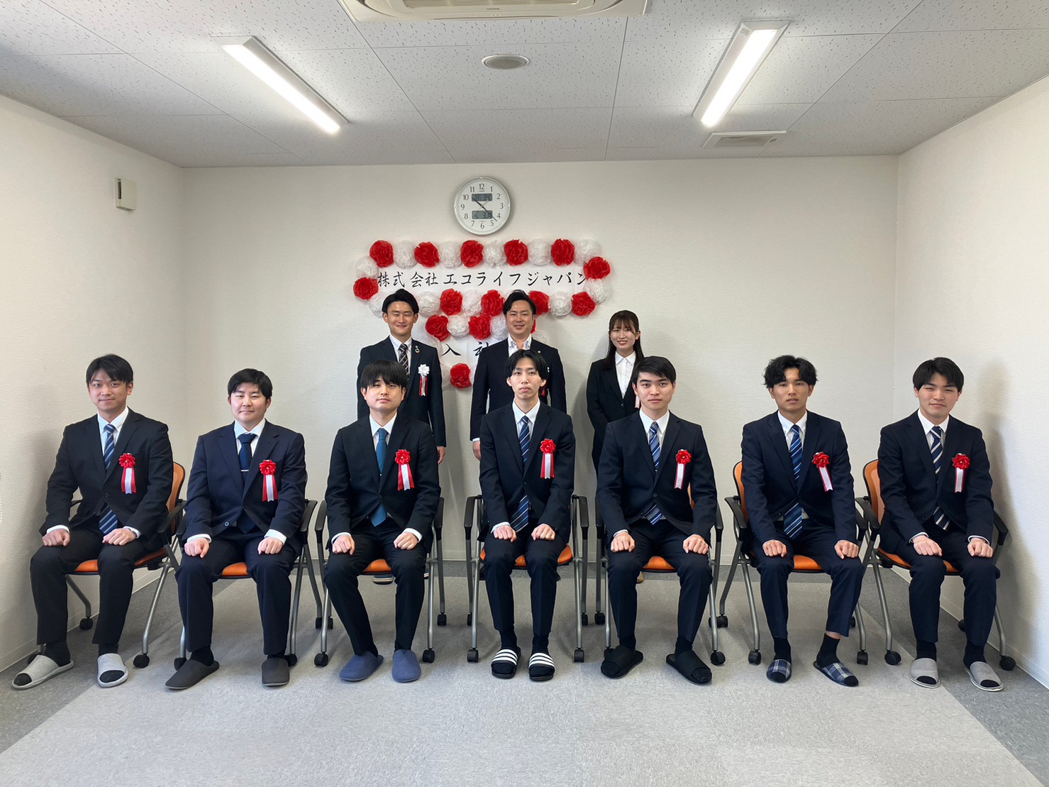 令和5年度入社式】 ｜ 岡山・倉敷で太陽光発電のことなら | 株式会社エコライフジャパン